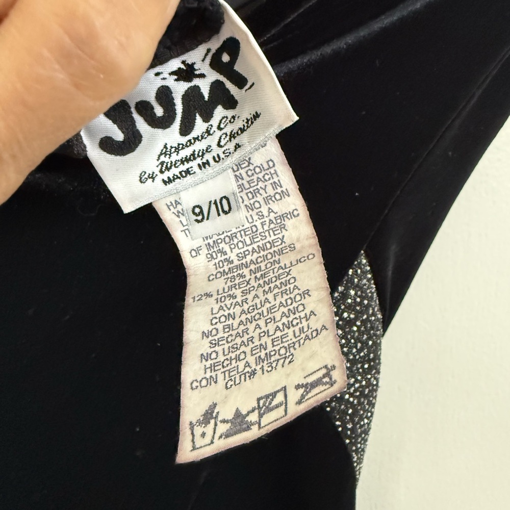 Vintage Y2K Jump black velvet, metallic silver halter sleeveless maxi dress 9/10 - Picture 5 of 7
